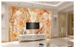 Индивидуальные 3d фото обои 3d ТВ обои фрески королевский цветок мраморные стены в фоновом режиме гостиная обои decration