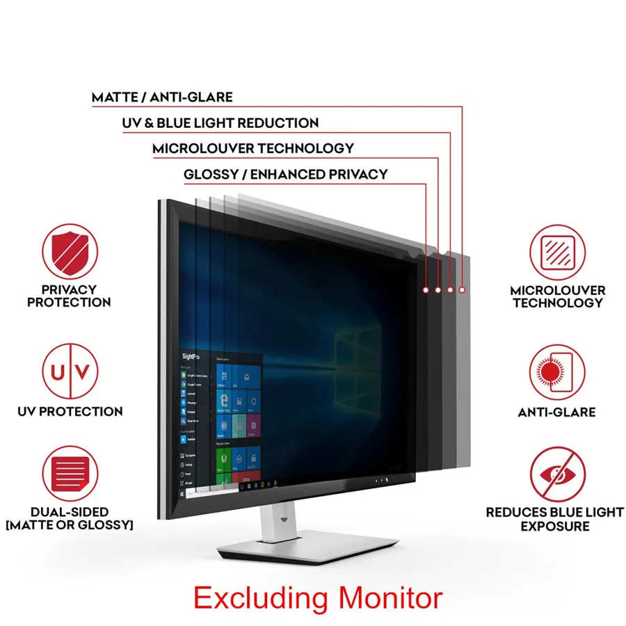 23.6 inch Privacy Filter Anti-glare Screen Protective film for 16:9 Widescreen Computer 522mm*293mm