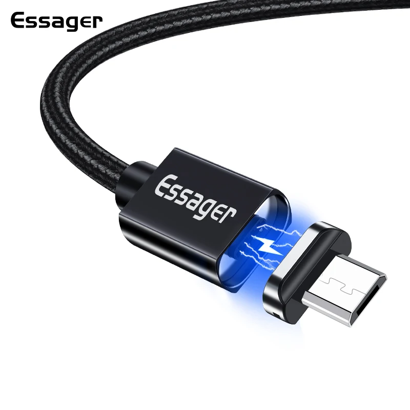 

Essager Micro USB Cable For Samsung Xiaomi Android Magnet Charger Fast Magnetic USB Charging Cable Wire Cord Data Microusb Cable