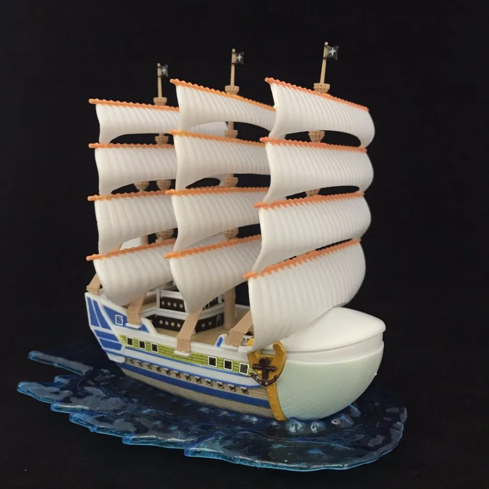 

HKXZM Anime 14CM One Piece Edward Newgate Moby Dick Ship Model PVC Figure Collectible Model Toy Gift
