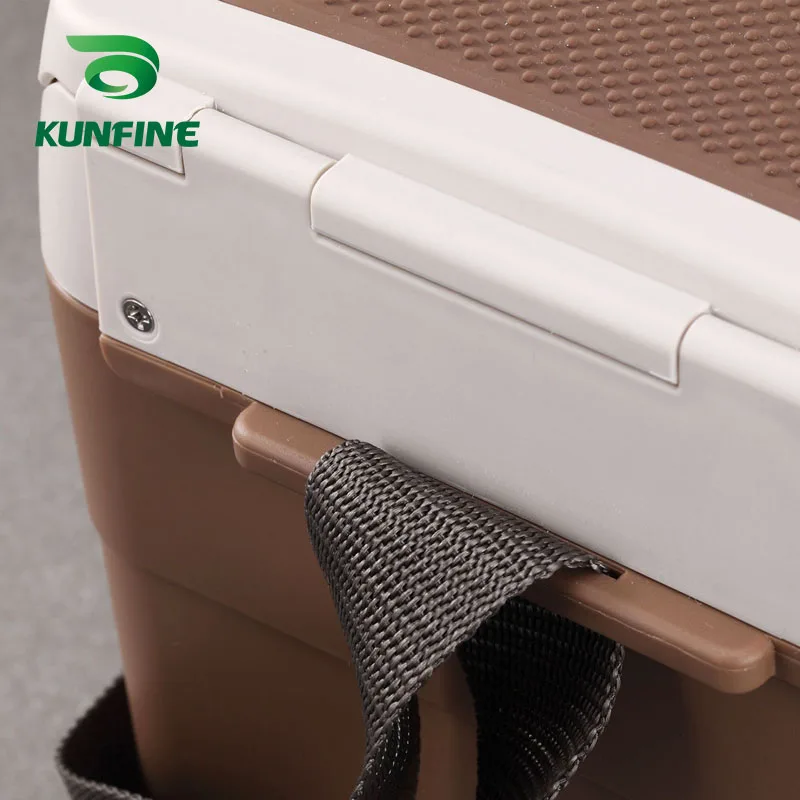KUNFINE 12V DC автомобильный холодильник 9L Многофункциональный холодильник автомобильный переносной холодильник морозильник охладитель Коричневый низкая энергия 28W