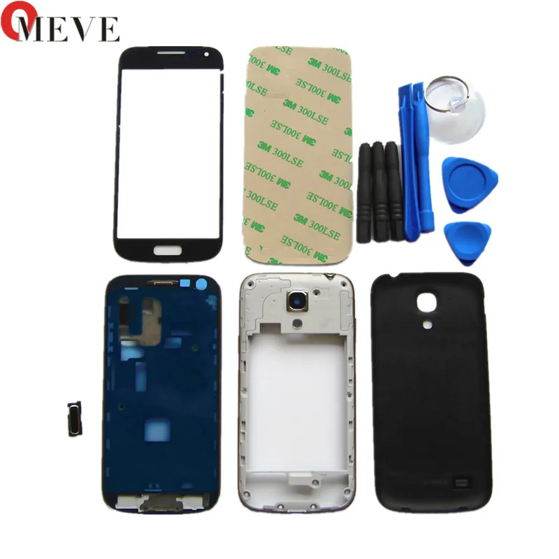 Новый Полный комплект для Samsung Galaxy S4 mini i9190 i9192 i9195 корпус средняя рамка задняя