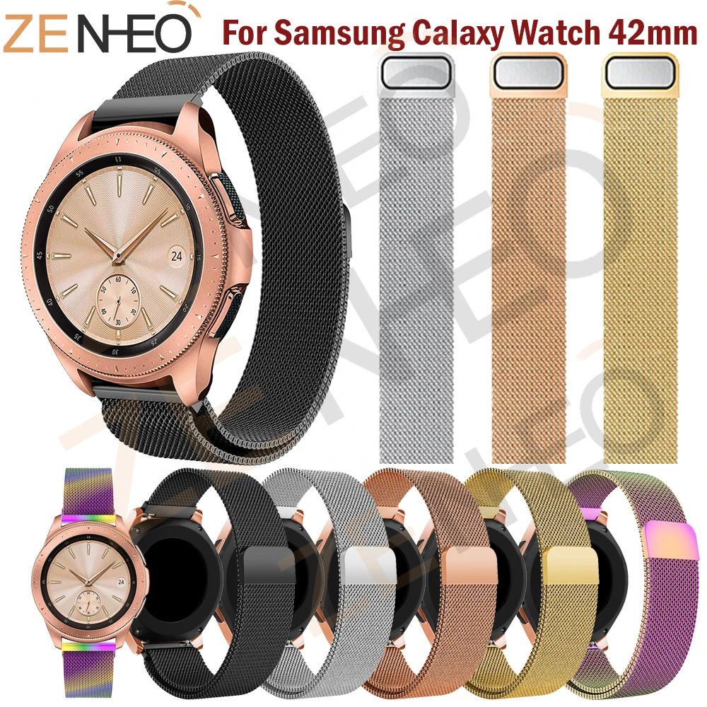 Ремешок для часов Milanese из нержавеющей стали 20 мм Xiaomi Huami Amazfit Youth bit samsung galaxy Watch 42