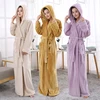 Lovers Hooded Extra Long Thermal Bathrobe Women Men Plus Size Winter Thickening Warm Bath Robe Dressing Gown Bridesmaid Robes ► Photo 1/6