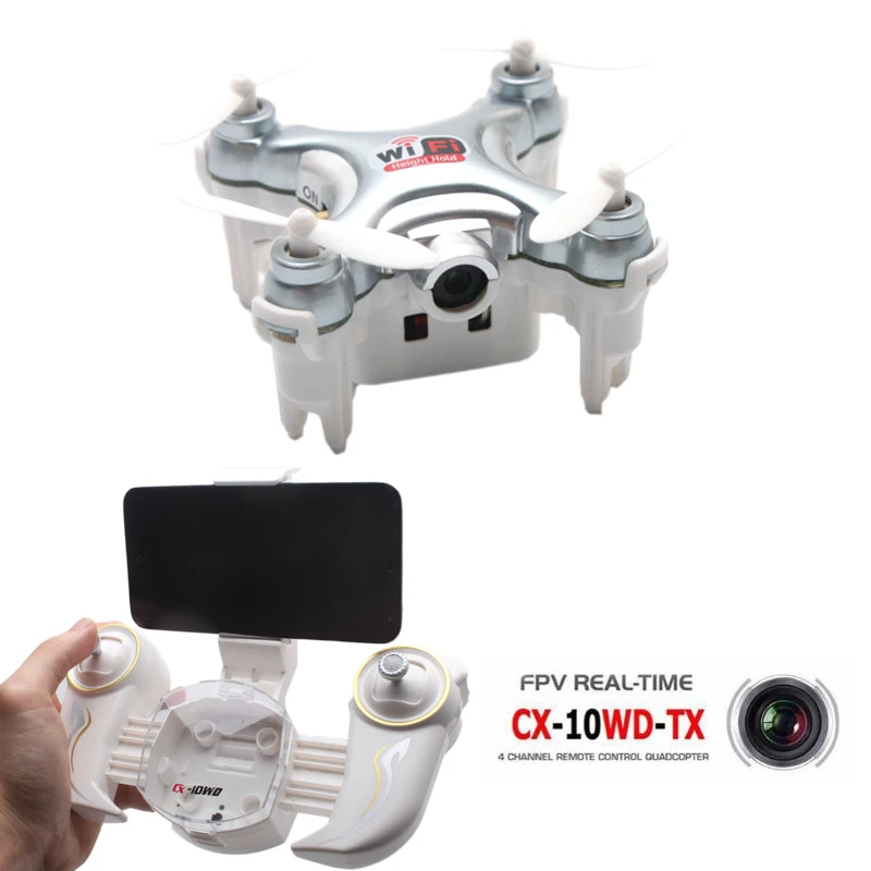 Buy Cheap Cheerson CX-10WD-TX Mini Dron Quadrocopter with FPV Camera HD Pocket Drone Wifi Hight Hold Mode 2.4G 6-axis RC Quadcopter Copter