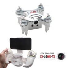 Cheerson CX-10WD-TX Mini Dron Quadrocopter with FPV Camera HD Pocket Drone Wifi Hight Hold Mode 2.4G 6-axis RC Quadcopter Copter