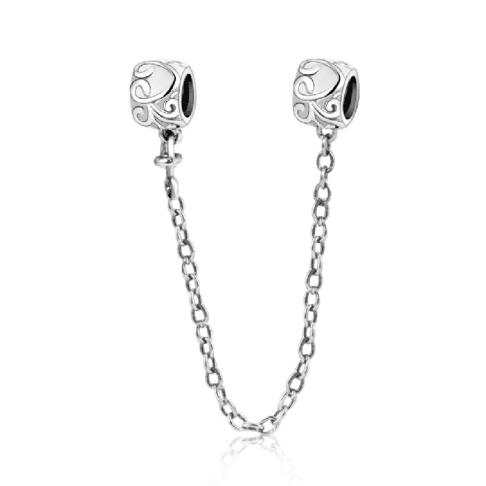 European 925 Silver CZ Charm Beads Pendant Fit sterling Bracelet Necklace Chain