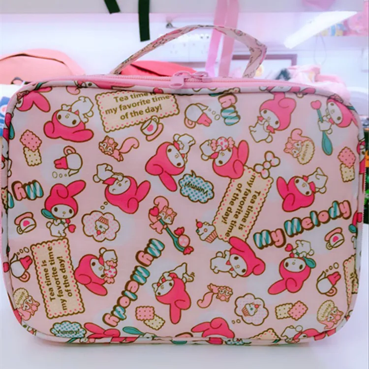 Мультфильм моя мелодия Cinnamoroll pompomprin Anpanman stellamou косметичка для девочек милый подарок 24 см* 18 см* 9 см - Цвет: my melody