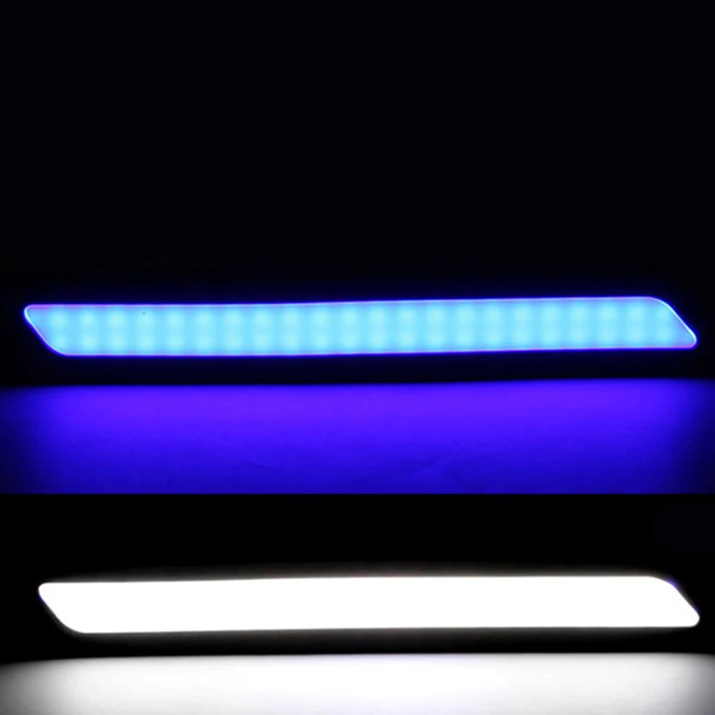 Светодиодные дневные ходовые огни, светильник Водонепроницаемый 12v COB Белый Цвет Дневной светильник тумана светильник сигнала поворота гибкий автомобили ходовые светильник