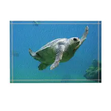 Декор в виде животных, милые черепахи, плавающие в море, коврики для ванной, Нескользящие дверные коврики, напольные входы, наружный дверной коврик