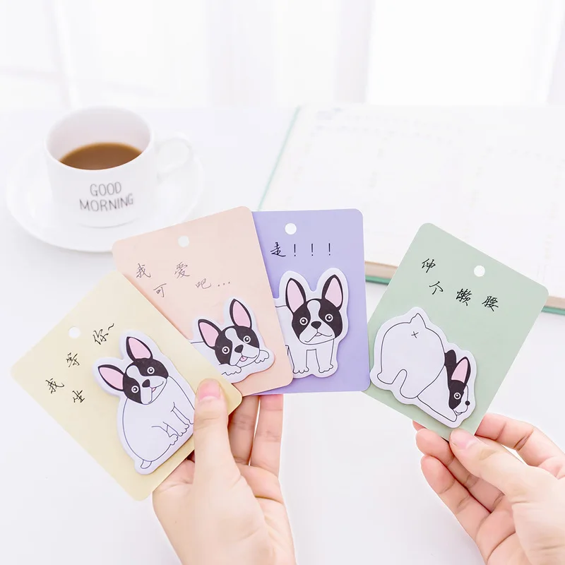 

1 PCS Creative Naughty Dog Shape Memo Pad Paper Post Notes Sticky Notes Notepad Stationery Papeleria Office School Supplies