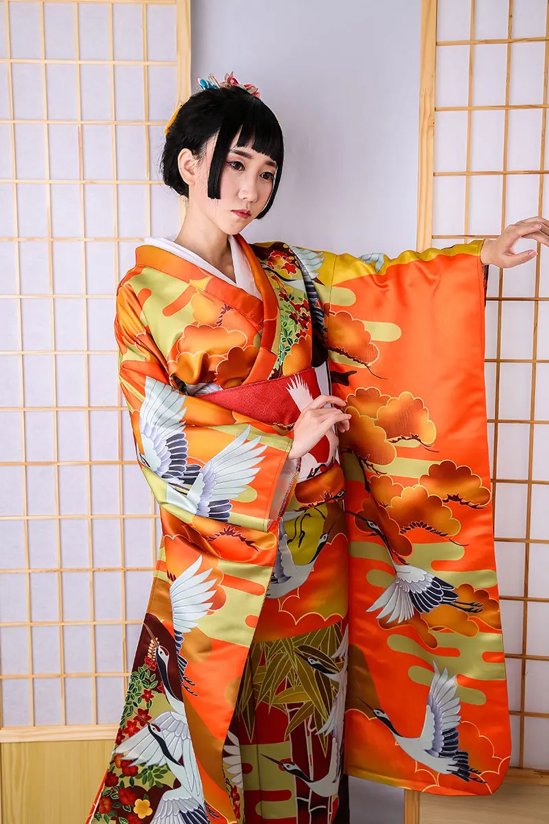 Женское кимоно с принтом для торжественных выступлений 10 штук в комплекте