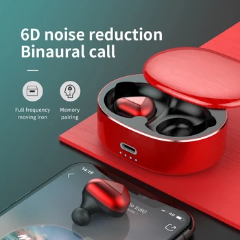 

T50 TWS Bluetooth Earphone Mini Noise Reduction Gaming Wireless Headphones 6D Stereo Headset Hand-free Sport Earbuds