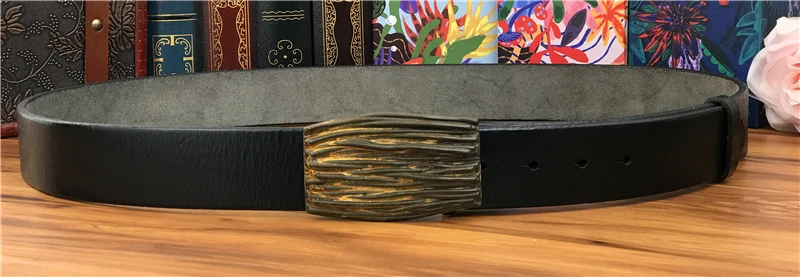 Ковбойский Пояс Пряжка мужской ремень толстый кожаный ремень мужской Ceinture Homme джинсы желтый пояс широкий Riem мужской ремень MBT0039