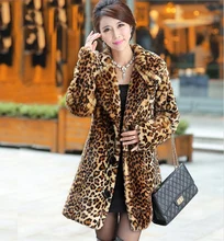 Hot prodej nové zimní kabát korejský umělé kožešiny, silné teplé leopard norek trenčkoty Sexy luxusní ženský kabát, Plus Velikost S ~ 3XL