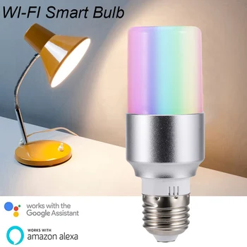 

Smart Light Bulb APP Remote Control Smart WIFI Light Bulb Color Adjustment Connect Amazon Alexa Google House E27 E14 B22