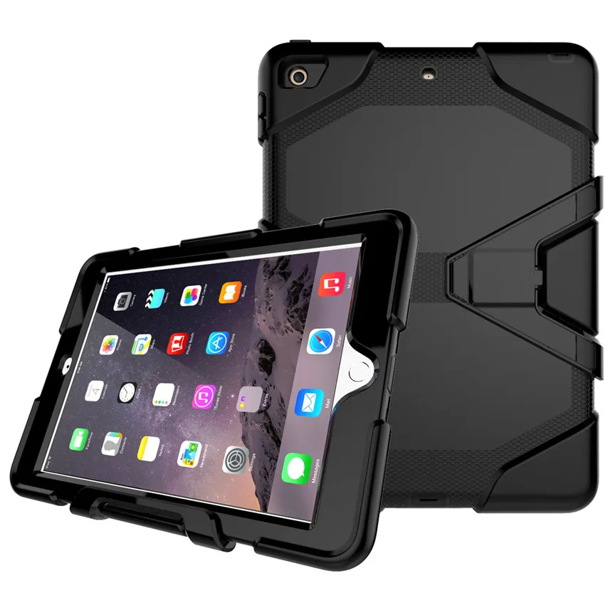 For Apple iPad 9 7 2017 Case Kids Silicone Safe Armor Shockproof Tablet Hard Back cover