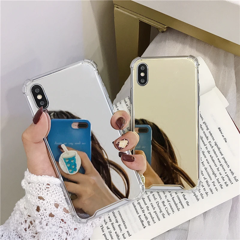 

Luxury Mirror Phone Case for Samsung S10 S10E S10 Plus Coque Shockproof Hard PC Back Cover for Samsung S9 S8 Plus Note 8 Note 9