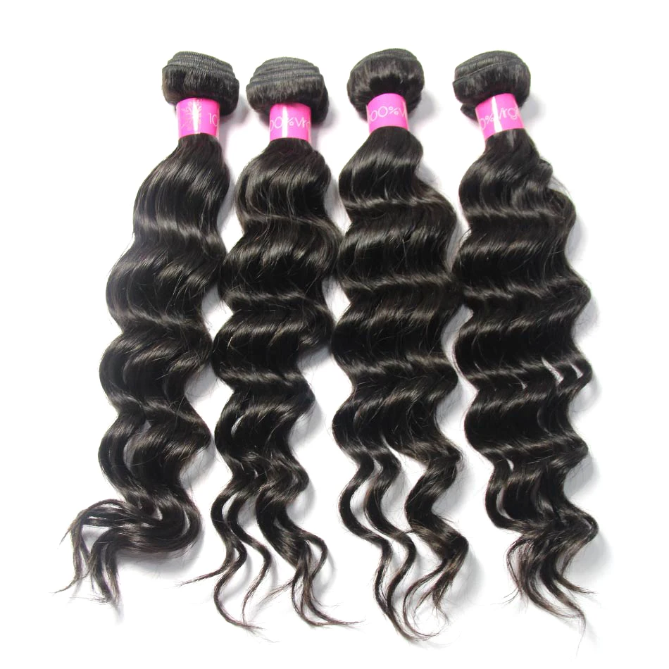 Natural Wave Weave Filipino Virgin Hair 4 Bundles Deals Loks Hair