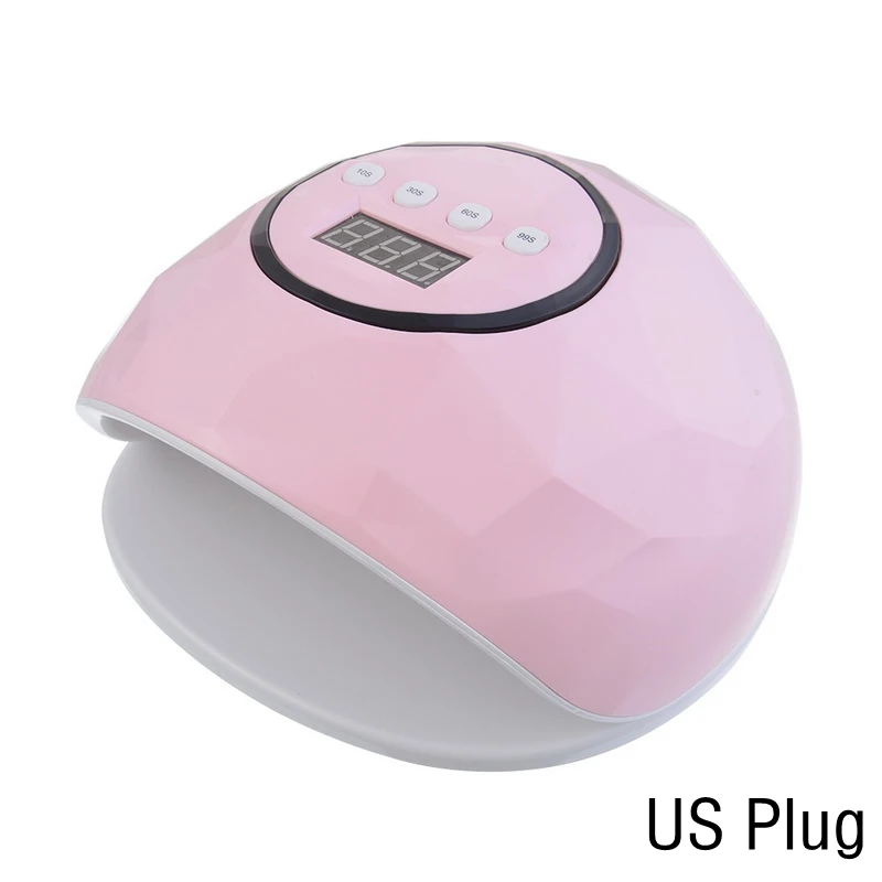 Pink US Plug Manooby индукции лак для ногтей Клей лампа для высушивания 24 светодиодами и ИК-подсветкой дальностью действия на гвозде лампа, светодиодная лампа для маникюра машина Сушилка для ногтей для всех гелей для ногтей - Цвет: Pink US Plug