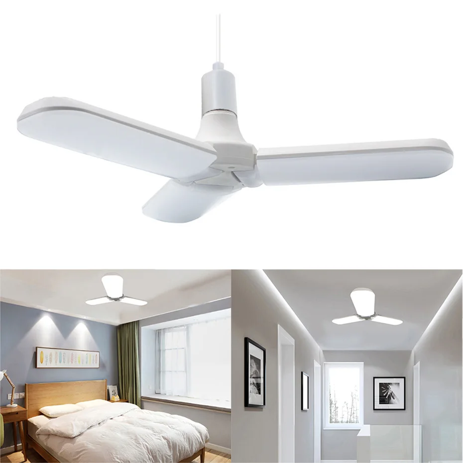 

45W/60W Ceiling LED Lights E27 LED Light Bulbs AC95-265V Foldable Spotlight Light 4500lm/6000lm Home Energy Saving Lights