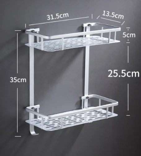 Многофункциональная многослойное Ванная комната полка настенная стойка алюминиевая сплав органайзер для косметики стойка держатель B515
