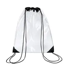 Nouveau sac à dos à cordon Transparent sac à dos sac fourre-tout scolaire sac de Sport