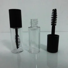 200 шт 3 мл пластиковый PETG маленький прозрачный пустой тюбик для туши флакон/бутылка/контейнер с черной крышкой для роста Ресниц Средней туши