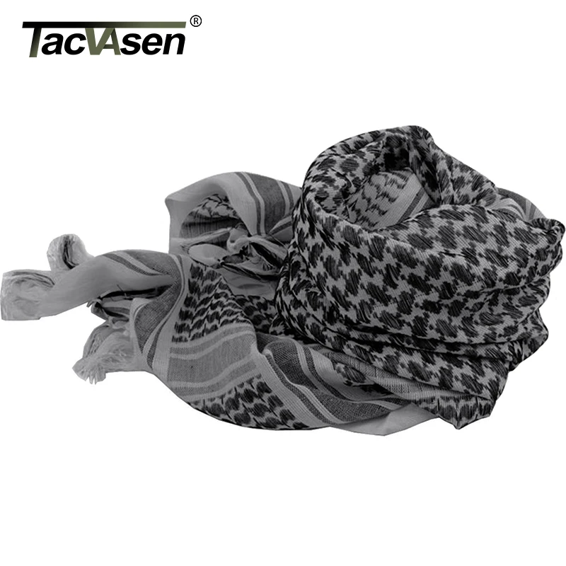 TACVASEN, мужской шарф в стиле милитари, тактическая пустынная Арабская Куфия, шарф, камуфляжный головной шарф, Женский арабский хлопковый Пейнтбольный шарф, маска для лица
