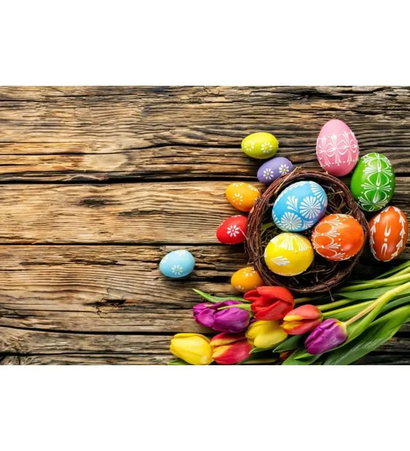 

Colour Eggs Backdrops Flowers Photography Board Wood Child Party Lovely Photographic Scene Wooden Wall for Photo Studio