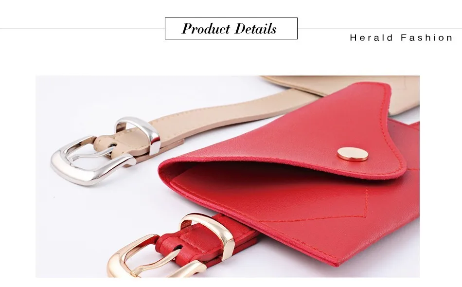 Herald модная поясная сумка женская квадратная пряжка на ремне кожаная нагрудная Сумка-конверт для телефона Женская поясная сумка Bolosa