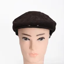 Модная зимняя повседневная шапка для взрослых, кожаные береты для мужчин, мужские зимние уличные коричневые модные кепки для папы