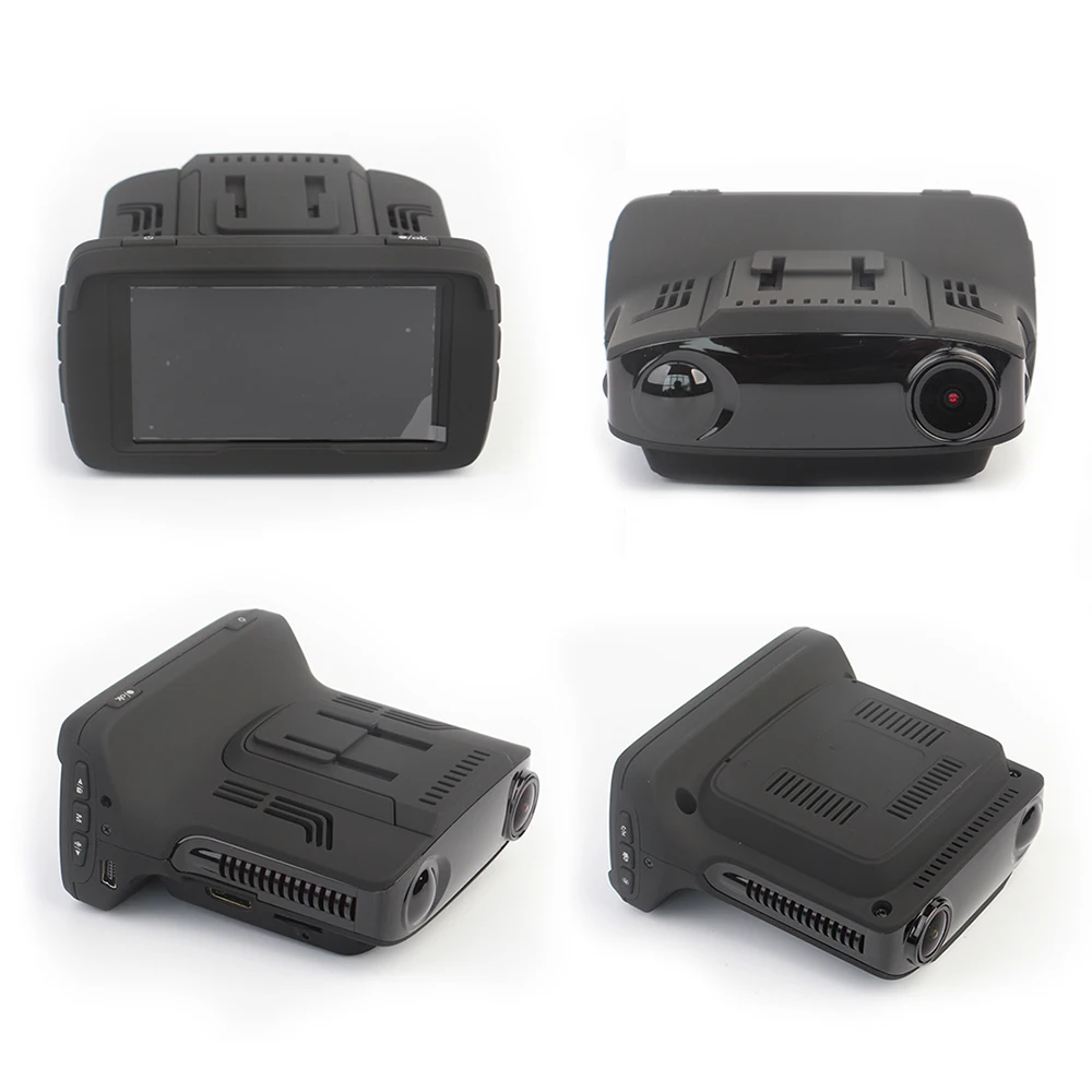 RUCCESS Car DVR Radar Detector GPS 3 in 1 Car-detector Camera Full HD 1296P Speedcam Anti Radar Detectors Dash Cam 1080p WDR