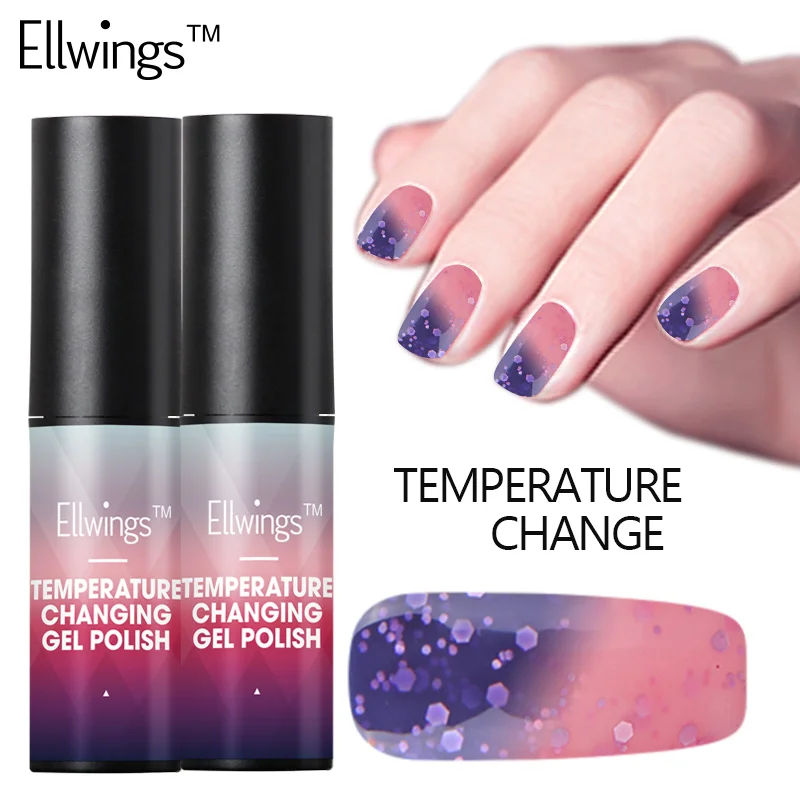 Ellwings 1pcs Hot Sale Mood Color Temperature Change Soak Off LED UV Gel font b Nail