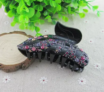 

9.5CM Full Rhinestone Hair Claw Fashion Crystal Hair Accessory Luxury Wedding Jewelry For Women Party Gift 6 Colors