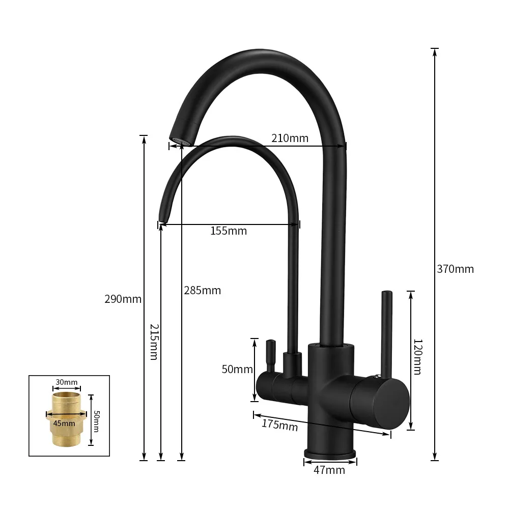  Filter Kitchen Faucets Deck Mounted Mixer Tap 360 Rotation with Water Purification Features Mixer T - 32881354173
