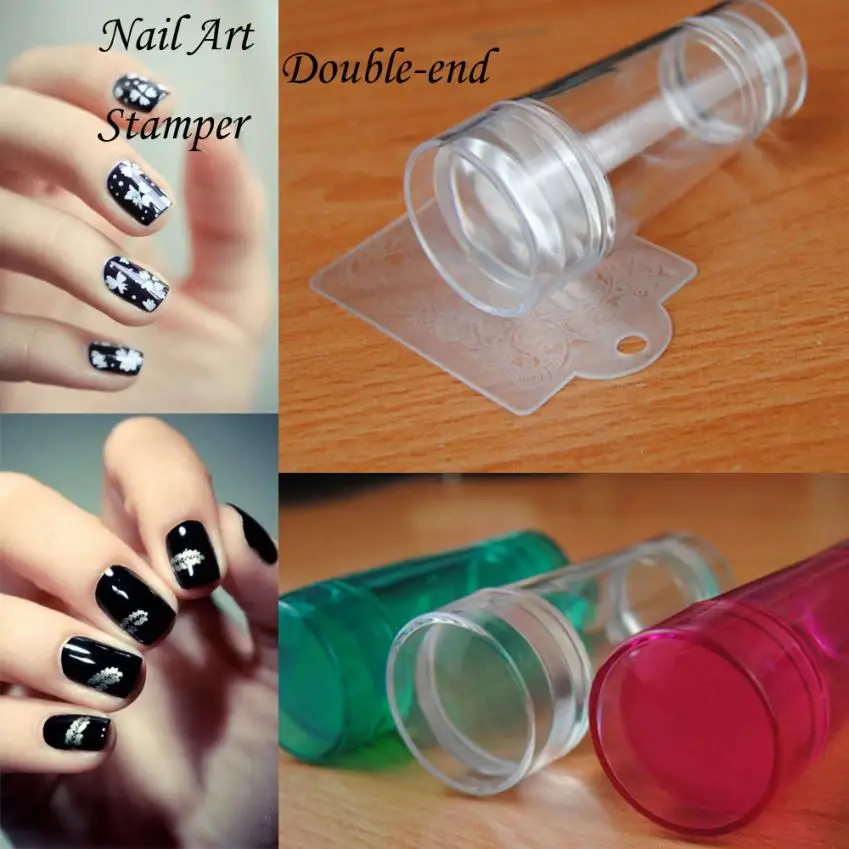 Buy Double end Jelly Silicone Nail Art Stamper Scraper
