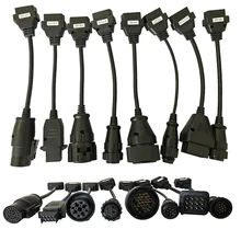Новые полный набор 8 грузовиков Кабели OBD2 диагностики БД OBDII OBD 2 разъема Кабель для TCS CDP PRO Бесплатная доставка