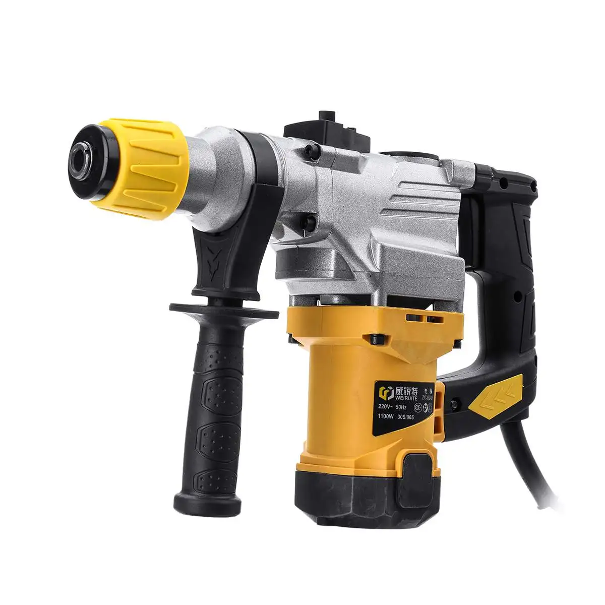 

1100W 220V Electric Demolition Hammer Drill Concrete Breaker Impact Power Drill Carry Case 3 Functions DIY Power Tools 800r/min