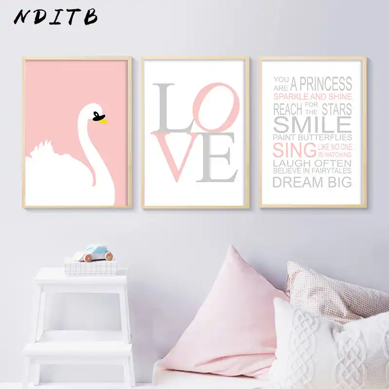 Nditb Baby Nursery Wall Art Canvas Painting Swan Cartoon Posters Quotes Prints Nordic Kids Decoration Pictures Bedroom Decor Nditb Baby Nursery Wall Art Canvas Painting Swan Cartoon Posters Quotes Prints Nordic Kids Decoration Pictures Bedroom Decor