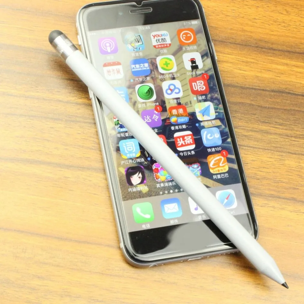 

New pencil style stylus resistance and capacitance dual-use touch screen pen