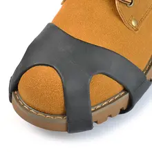 Унисекс 10 шпильки обуви шипами Захваты лед снег обуви шипами зажимы скобы зимние скалолазание кемпинг противоскользящие туфли крышка 4 размера