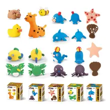 Резиновая грязь, пластилин, 3D цветная глина, детские игрушки, Нетоксичная глина, ультра легкая головоломка, океан, серия слизи, игрушки