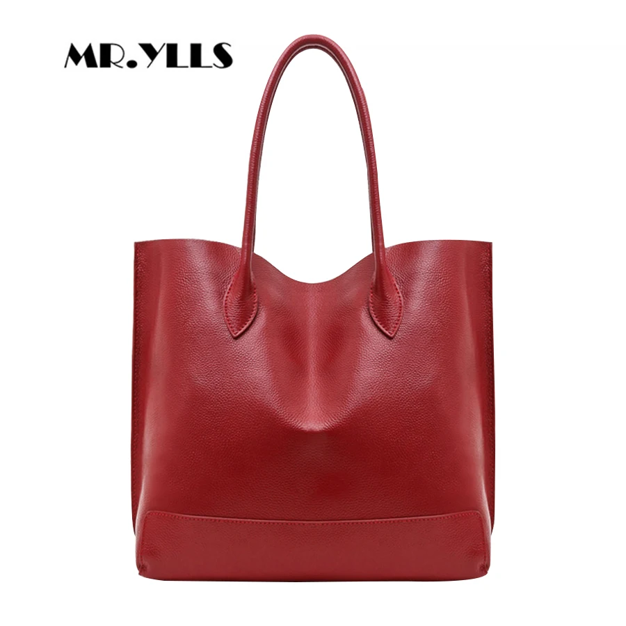 

Big Capacity Women Tote Bucket Genuine Leather Women Handbags Solid Satchels Shoulder Bags Females Fashion Zipper Bag Girl Bolsa