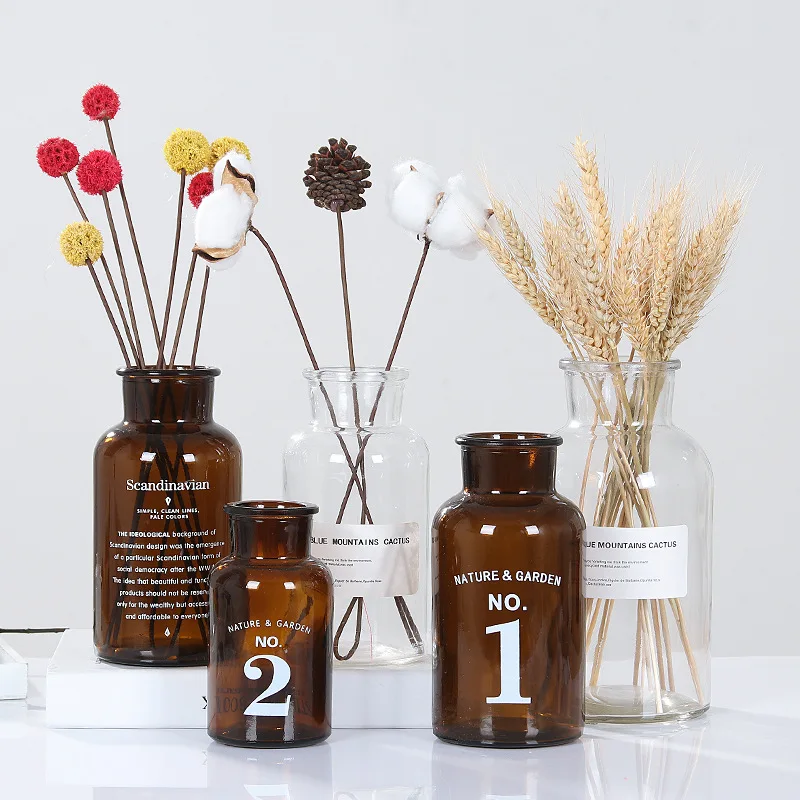 

Nordic Design Glass Vase European Decoration Home Flower Vase Flower Arrangement Hydroponic Tabletop Vase For Flower Decoration