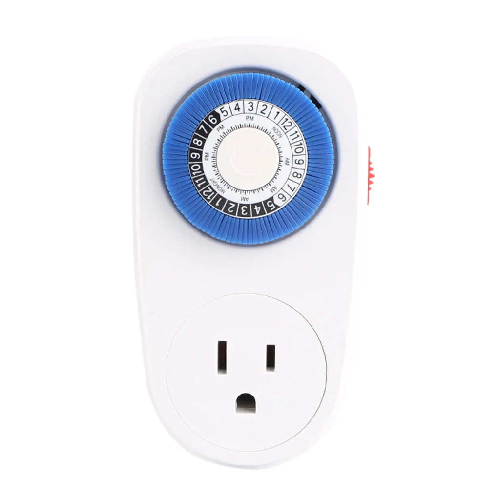 24Hour Mechanical Outlet Timer Home Appliance Interval Clock Wall Plate US Plug Office Hotel Commercial Graded	