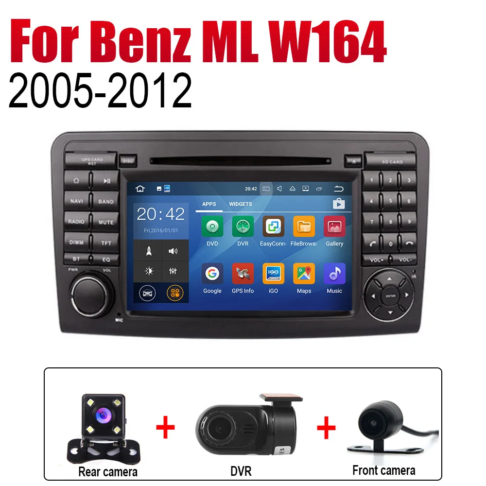 Для Mercedes Benz ML Class W164 2005~ 2012 NTG автомобильный dvd-плеер gps навигация автомобильное мультимедиа андроид экран системы радио стерео - Цвет: Extre Items