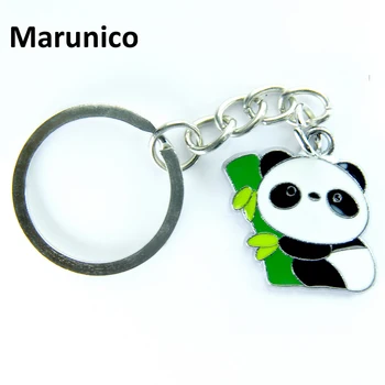 

FREE SHIPPING BY DHL 100pcs/lot New Metal Panda Shaped Keychains Lovely Zinc Alloy Panda Keyrings for Gifts