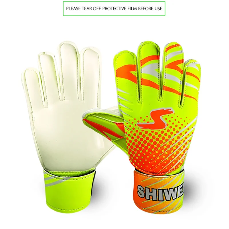 Entry-Level Children Football Goalkeeper Gloves Goalkeeper Soccer Anti-Slip Finger Embossed Gloves