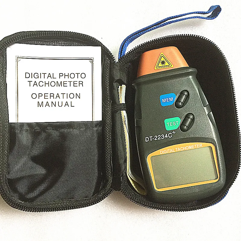 DT-2234C+ Digital Engine Tachometer Speed Digital Speedometer Laser Photo Tachometer Non Contact Tach Speed Meter shooting speed meter shooting tachometer